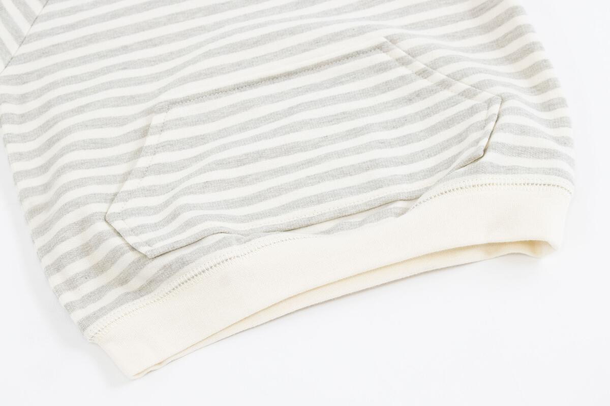 Nest Designs Basics French Terry Long Sleeve Crew Neck Shirt - GreyStripe