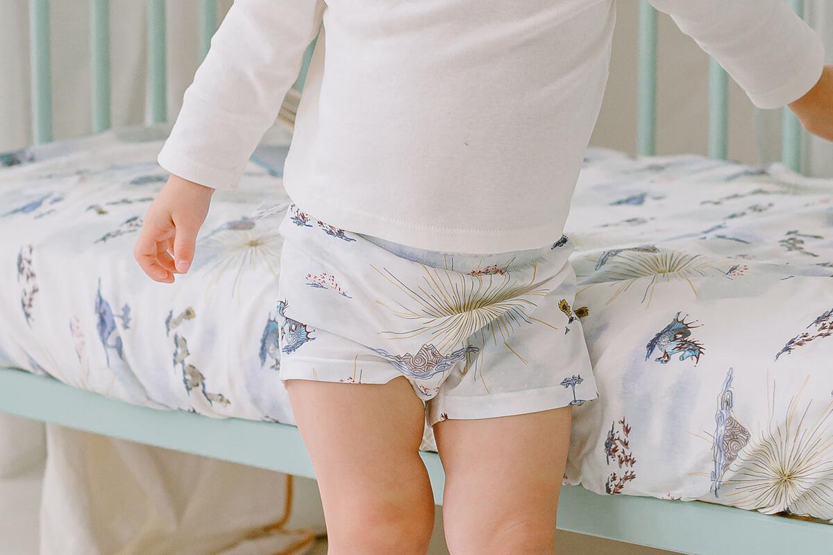 Nest Designs Girls Boy Short Underwear (Bamboo, 2 Pack) - Under the Sea
