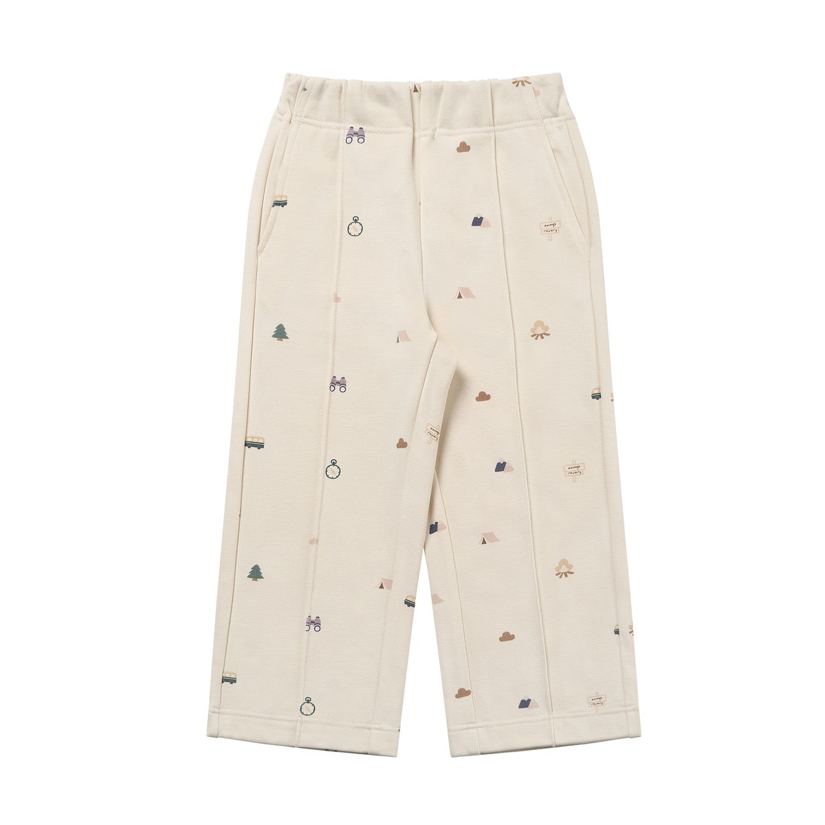 Petite Revery French Terry Wide Leg Pants - Mini Camp Revery