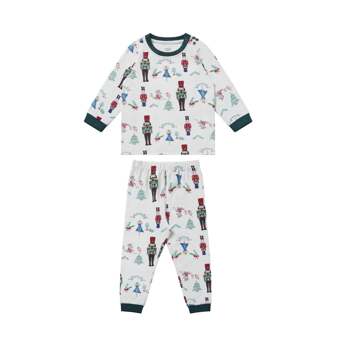 Nest Designs Two-Piece Long Sleeve PJ Set Pj Set - Nutcracker