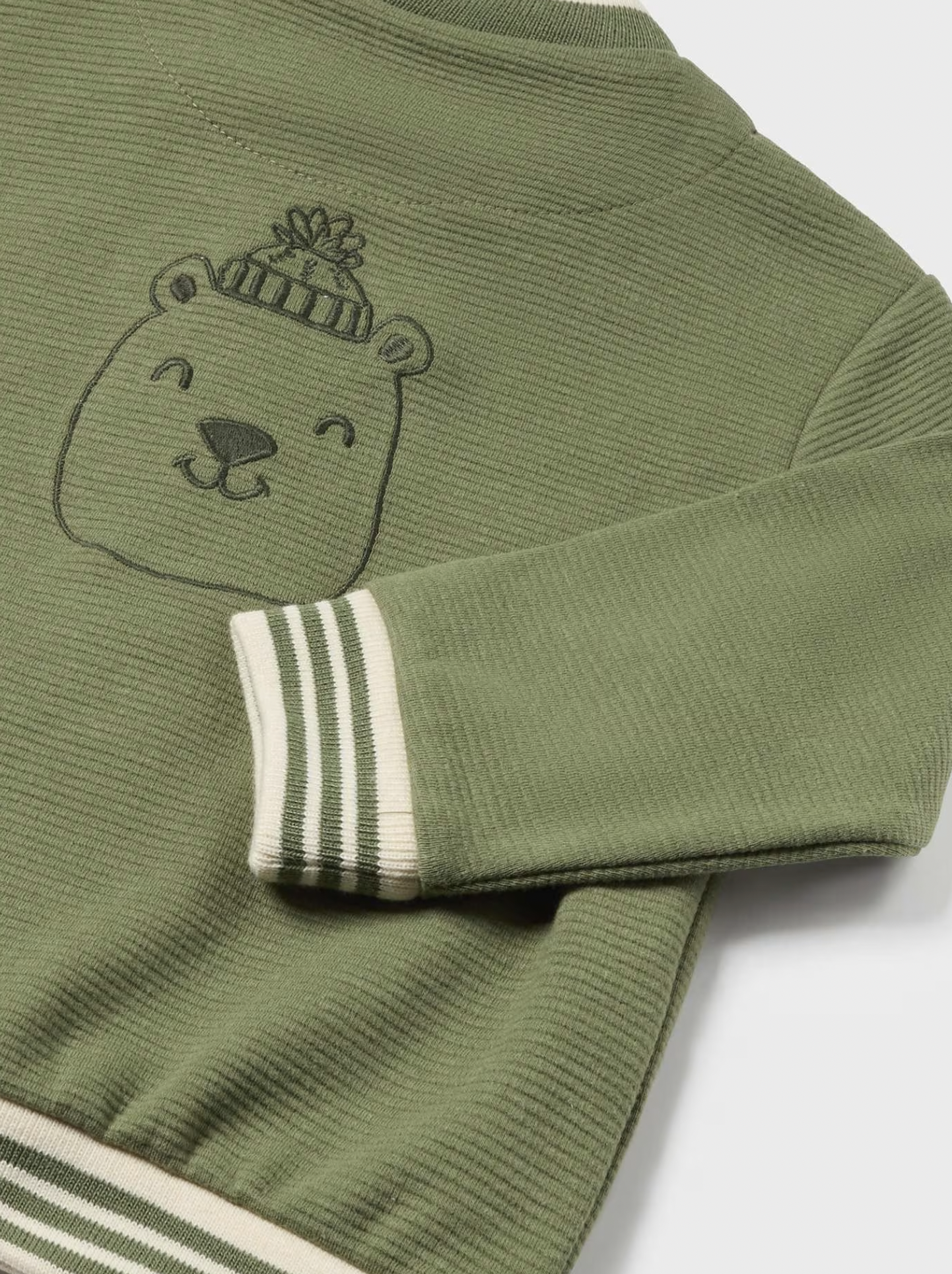 Mayoral Varsity jacket green bear