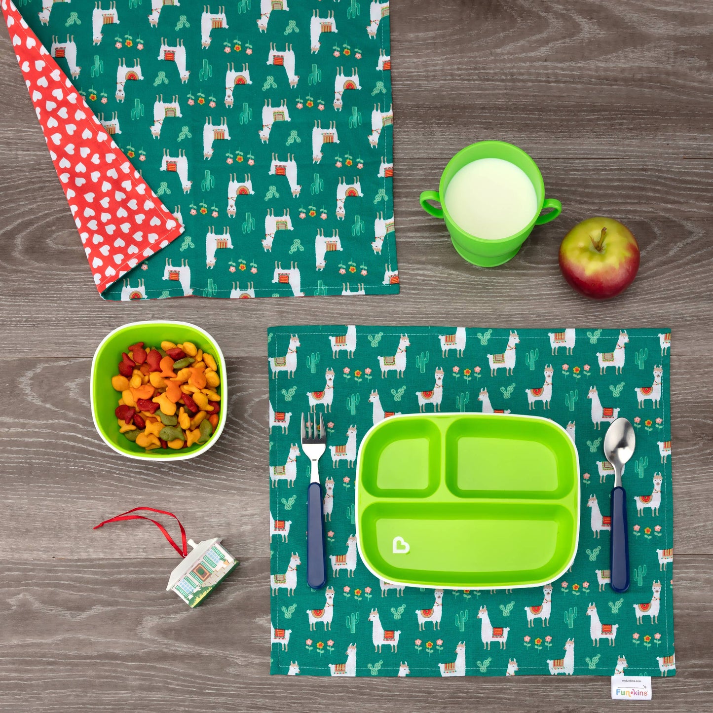 My Funkins Set of Two Placemats for Kids - Llamas