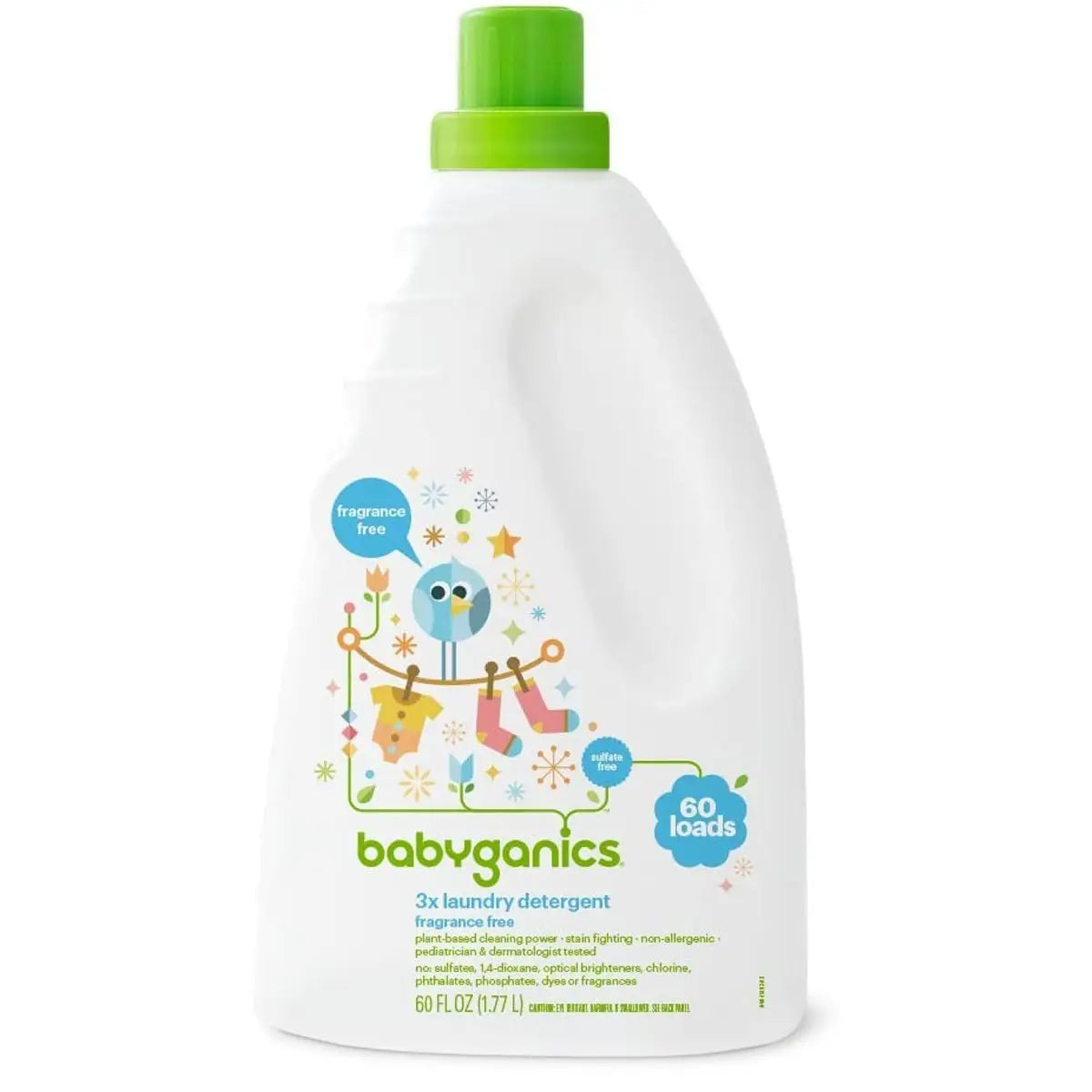 BABYGANICS Laundry Detergent Frag Free (60 oz)