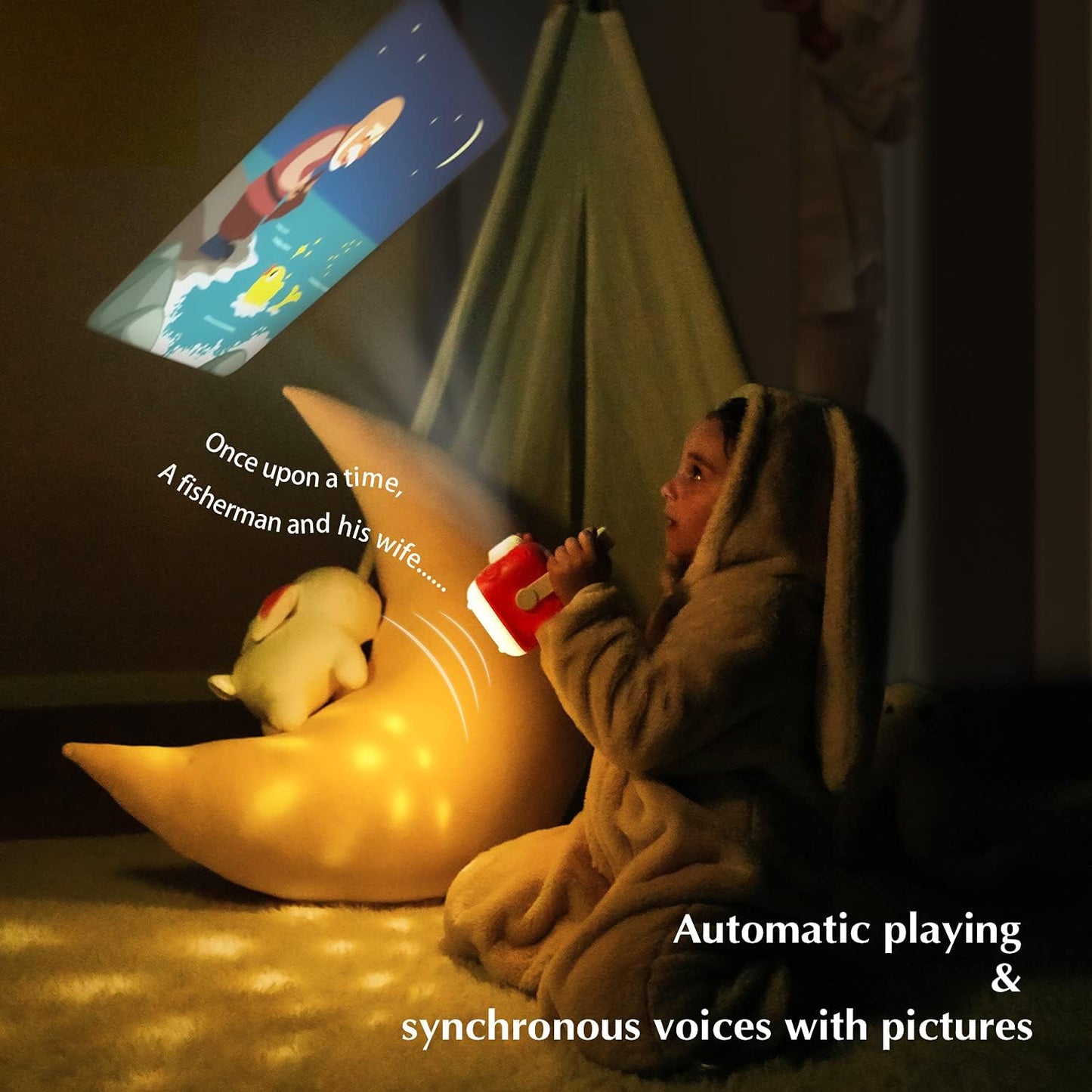 ZMOON – RED bedtime audio story projector