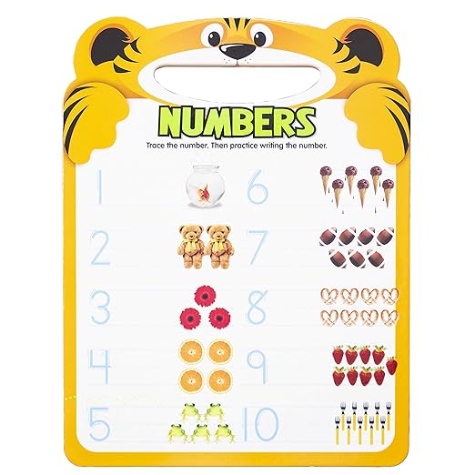 Numbers 1-15: Shaped Write and Erase Board