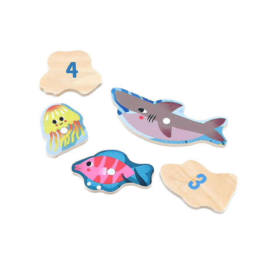 VILAC Michelle Carlslund - Magnetic Fishing Game & Toddler Puzzle