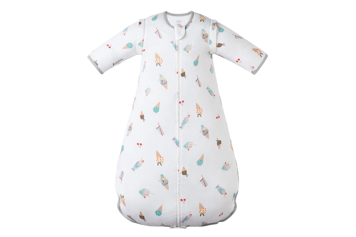 Nest Designs Removable 3/4 Sleeve Sleep Bag 0.6 TOG (Bamboo) - Ice Cream Summer