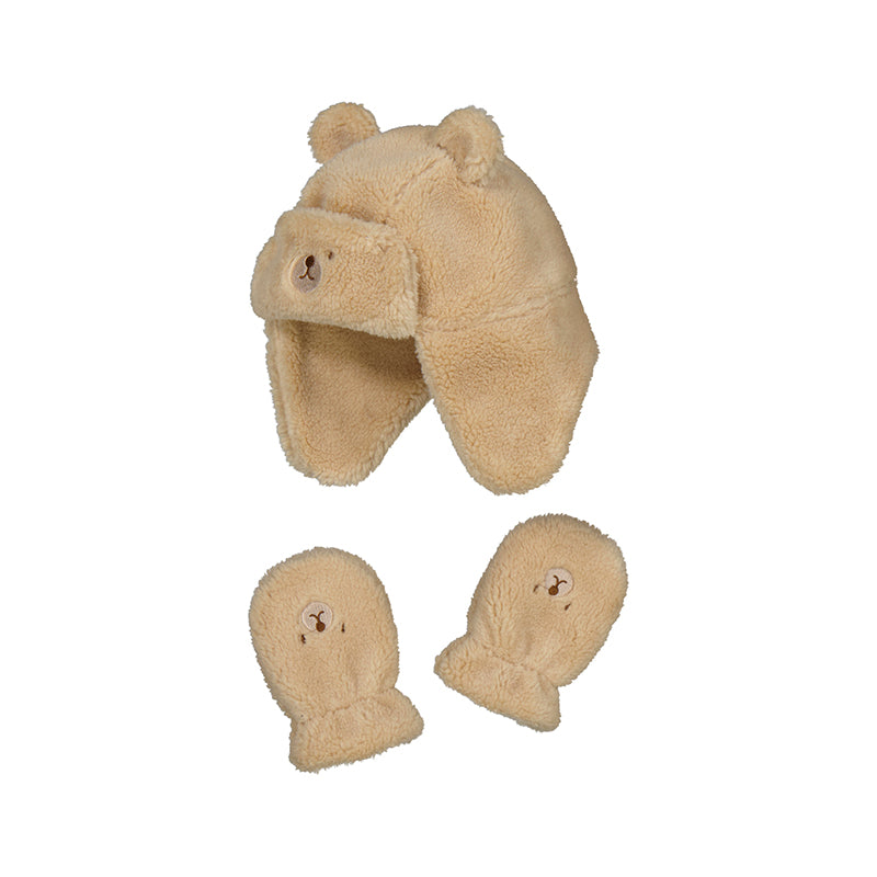 Mayoral Hat & gloves set - Latte