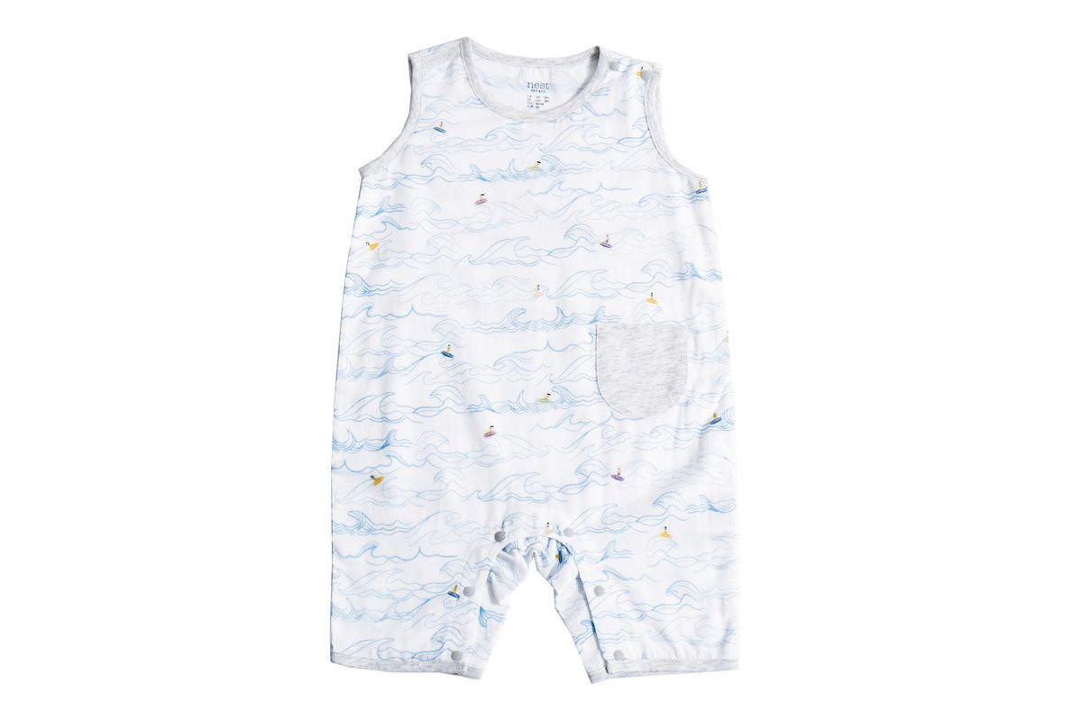 Nest Designs Sleeveless Romper (Bamboo) - Surf's Up