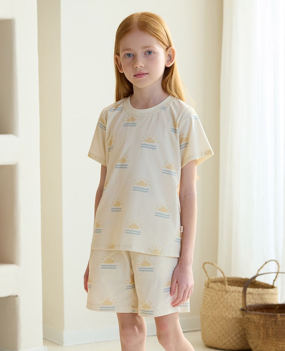 Petite Revery Quick Dry Cooling Cotton Short Sleeve Tee - Hello Sunshine!