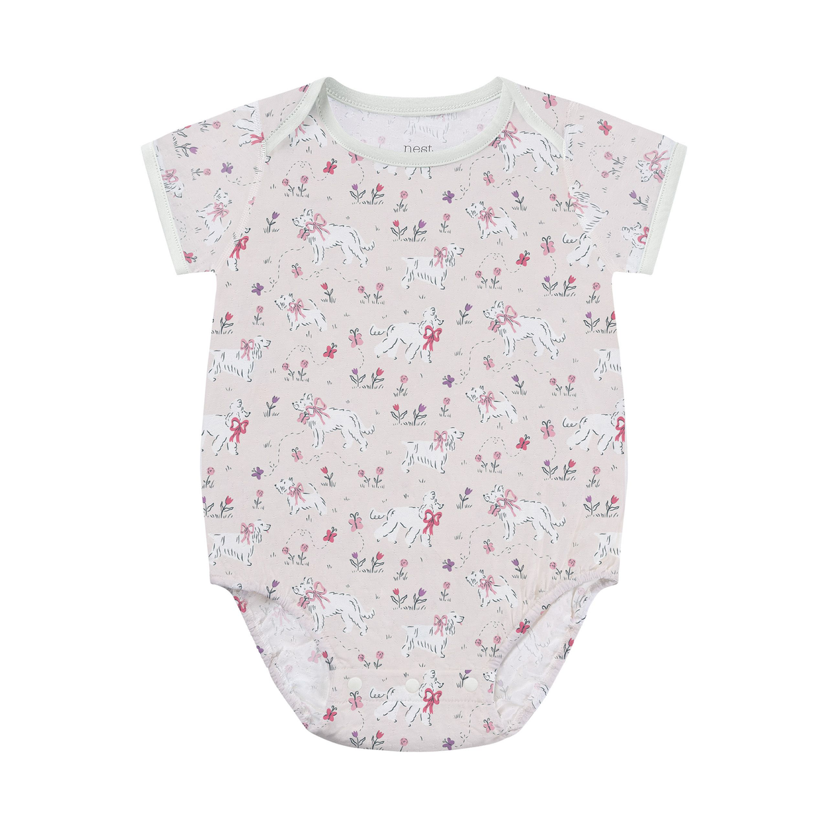 Nest Designs Short Sleeve Onesie - Doggie Meadow