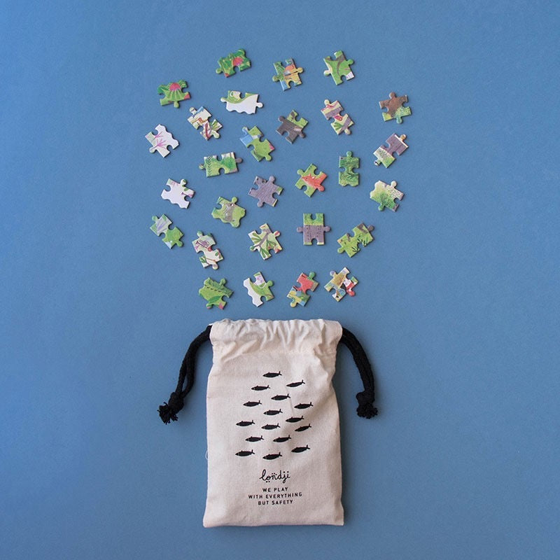 LONDJI Pocket Puzzle - Night & Day in the Forest Reversible Puzzle