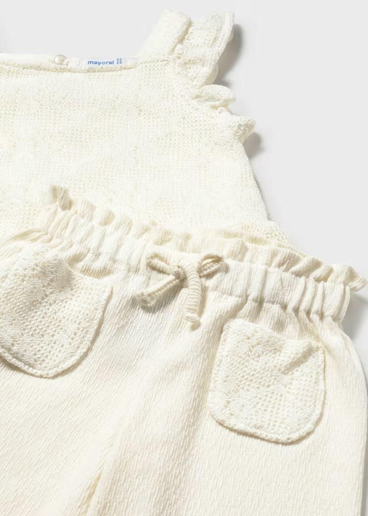 Mayoral Baby Crochet Pants and Top Set