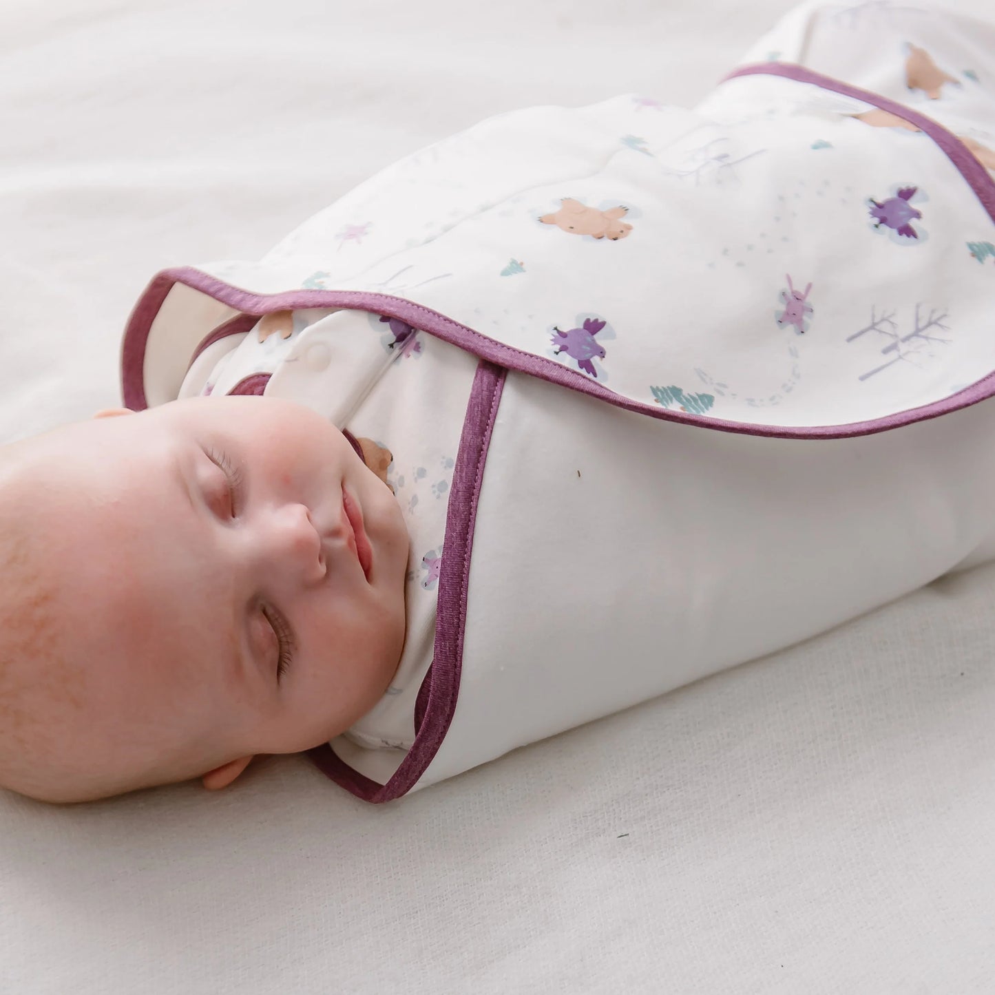 Nest Designs Swaddle Sleep Bag Set 0.5 TOG (Organic Cotton) - Snow Angels