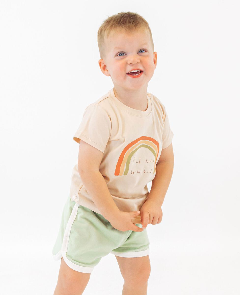 Petite Revery Rainbow Short Sleeve Regular Tee - Sand (Rainbow-Short-Sleeve-Regular-Tee-Sand)
