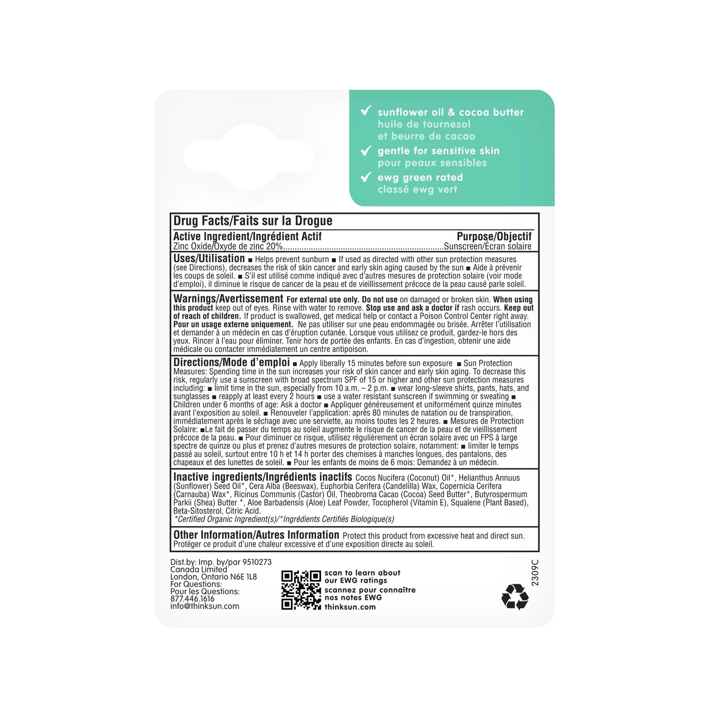 THINK Kid Mineral Based Sunscreen Stick