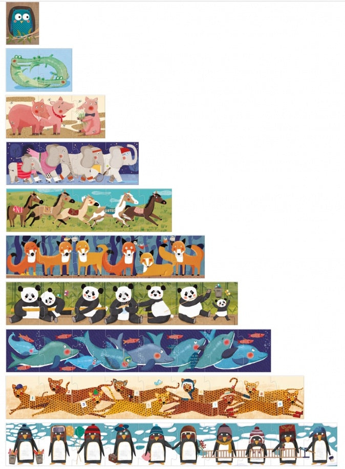 LONDJI - Puzzle - 10 Penguins 10 Puzzles