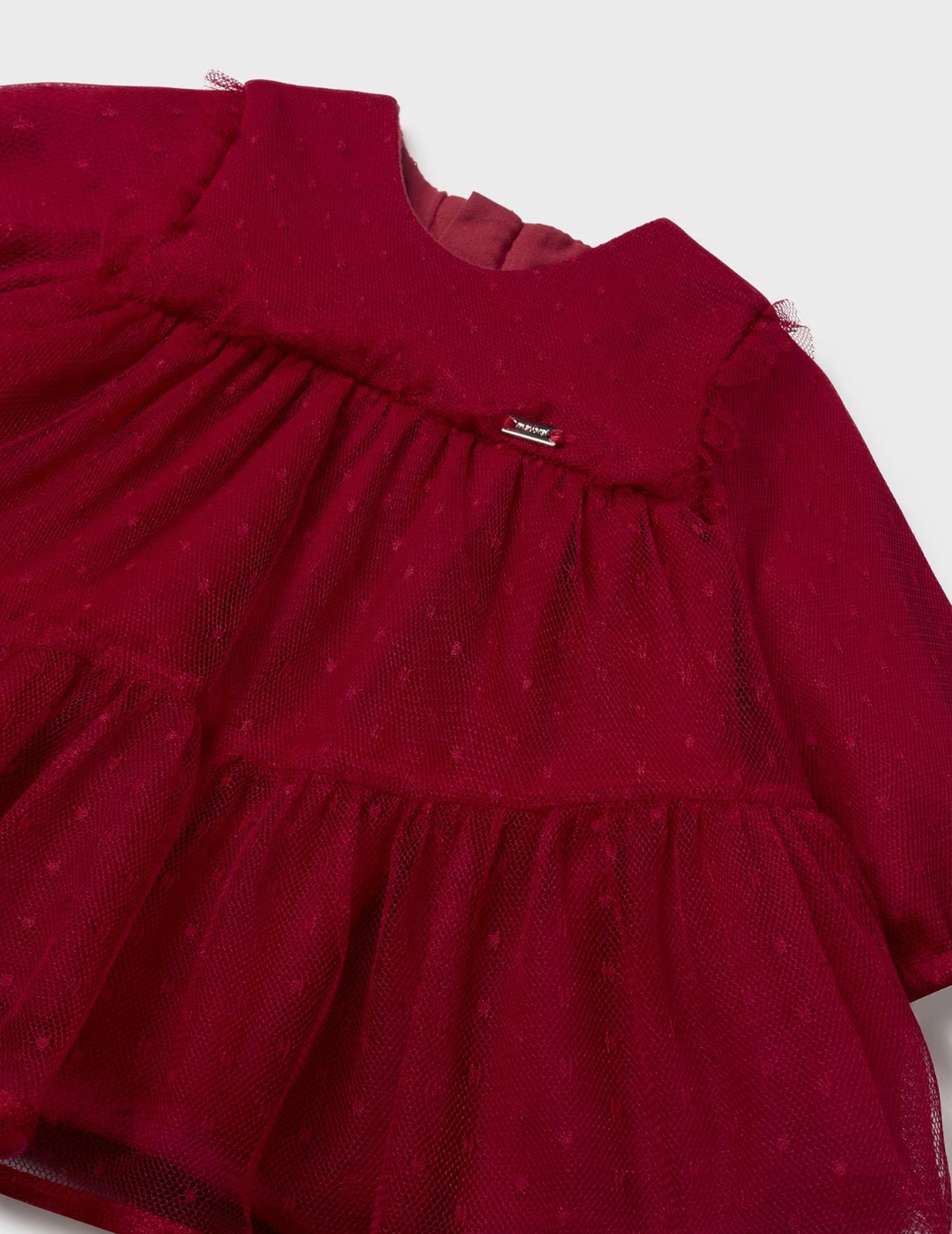 Mayoral Tulle dress newborn baby girl red