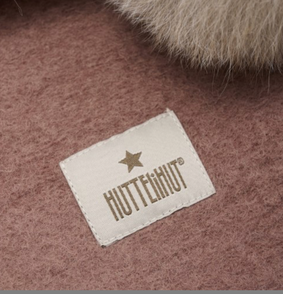 Huttelihut BALACLAVA WOOL ALPACA POMPOMS - BURLWOOD