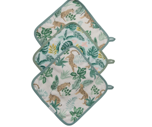 LOULOU LOLLIPOP Muslin Washcloth 3-pieces Set