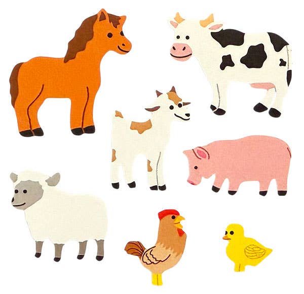 Classic Farm Animals Stickers for Kids