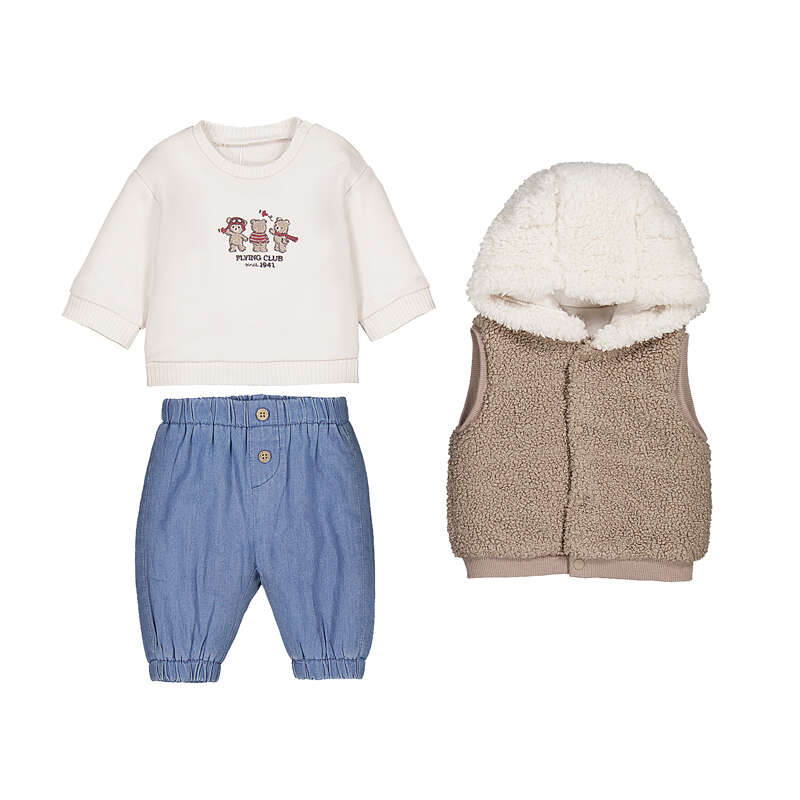 Mayoral Baby Boy Shorts set w/ long vest