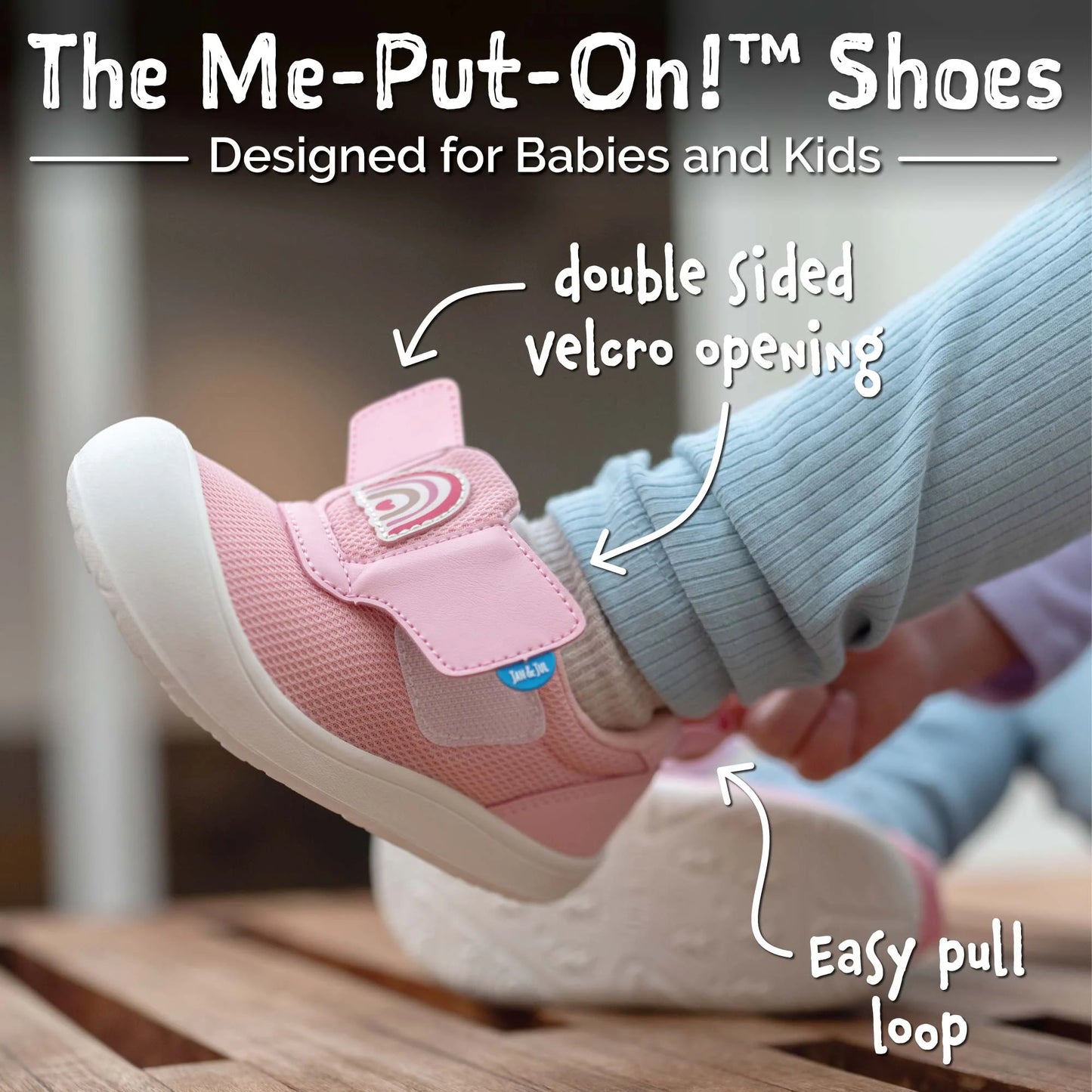 Jan and Jul | Mini-Flyer Toddler Sneakers | Pink Rainbow