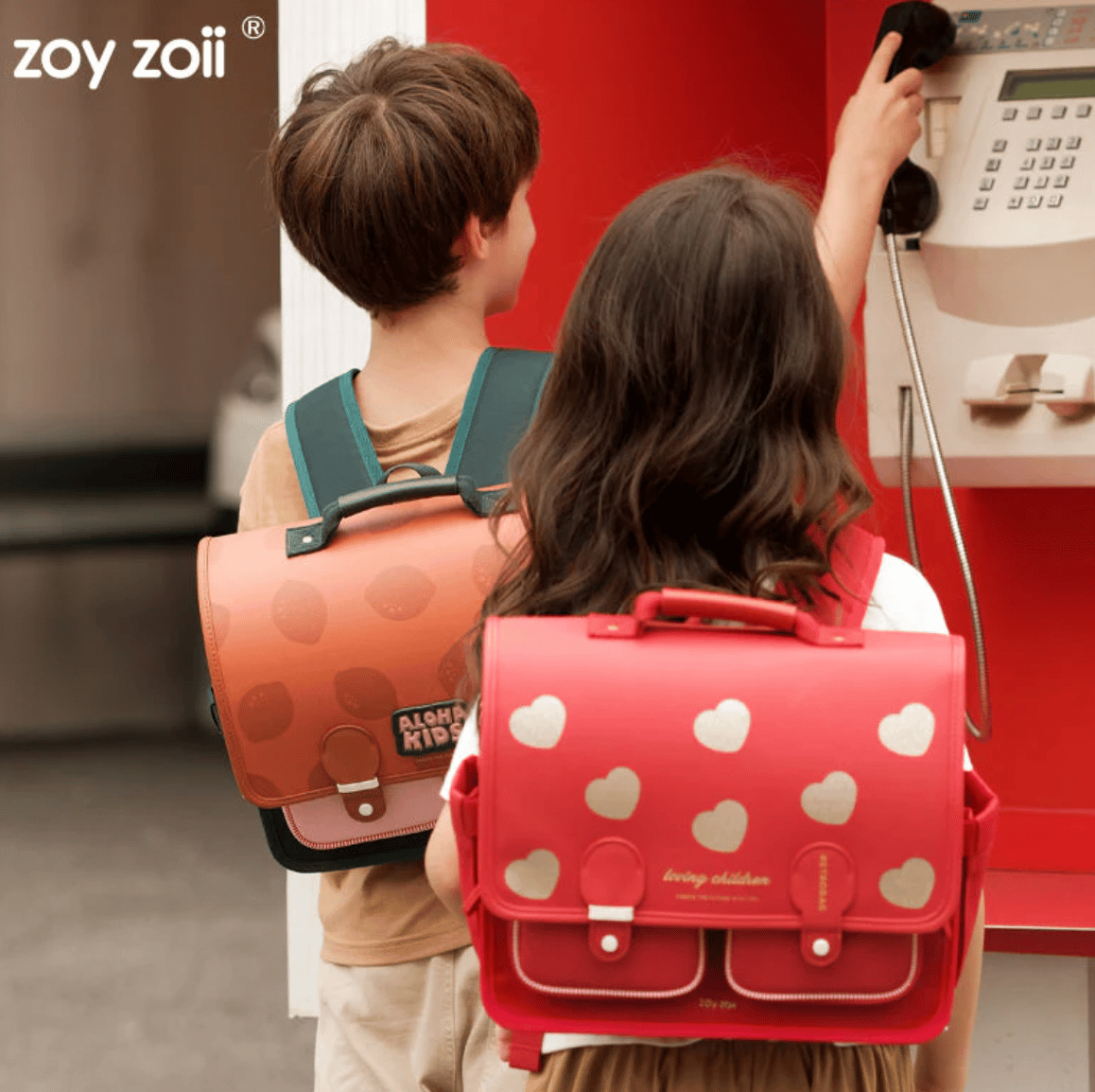 ZoyZoii vintage schoolbag - Red sweetheart