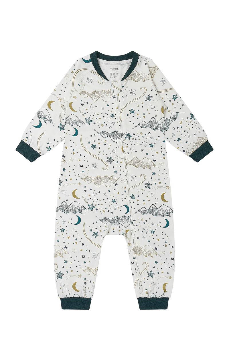 Nest Designs Bamboo Avocado Jersey Footless Sleeper - Stars White