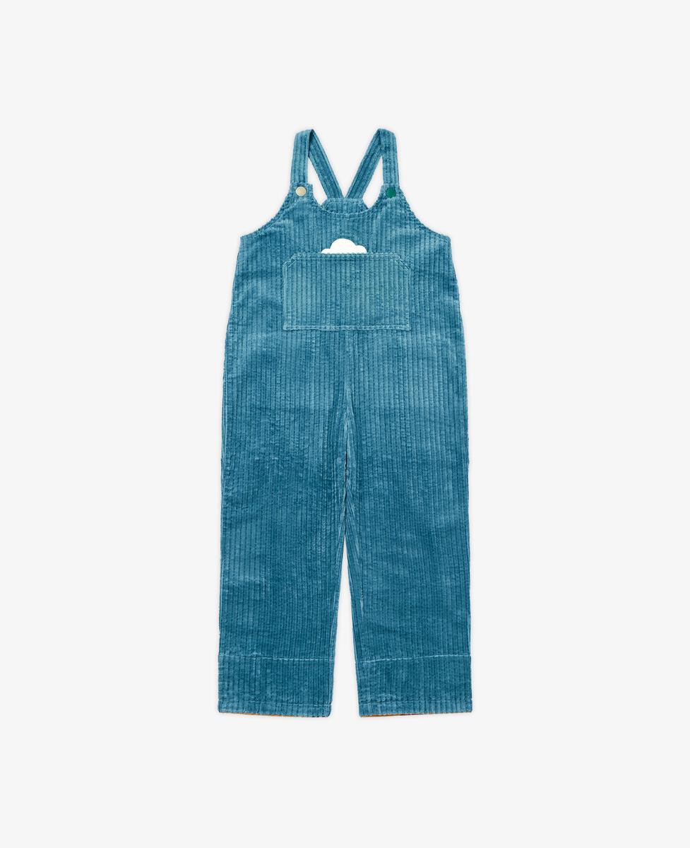 Petite Revery Corduroy Overalls - Mineral Blue