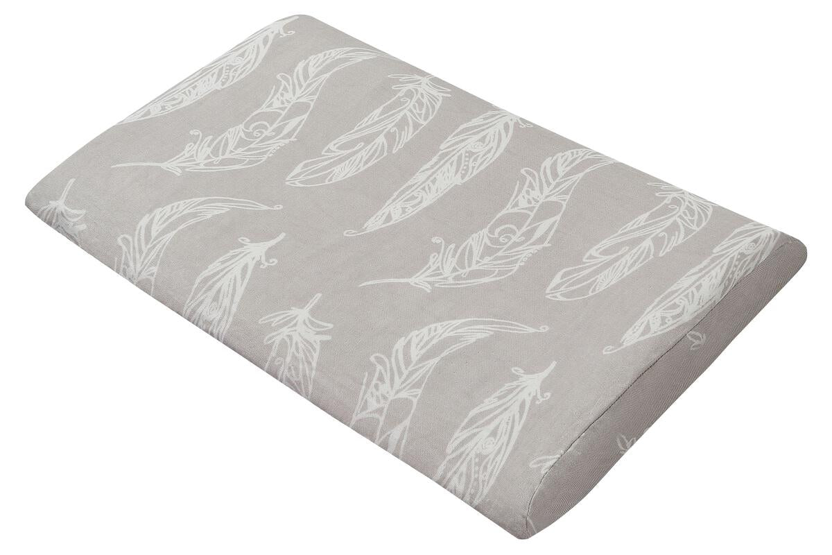 Nest Designs Toddler Pillow With Pillowcase (Bamboo Silk) - Feather Grey