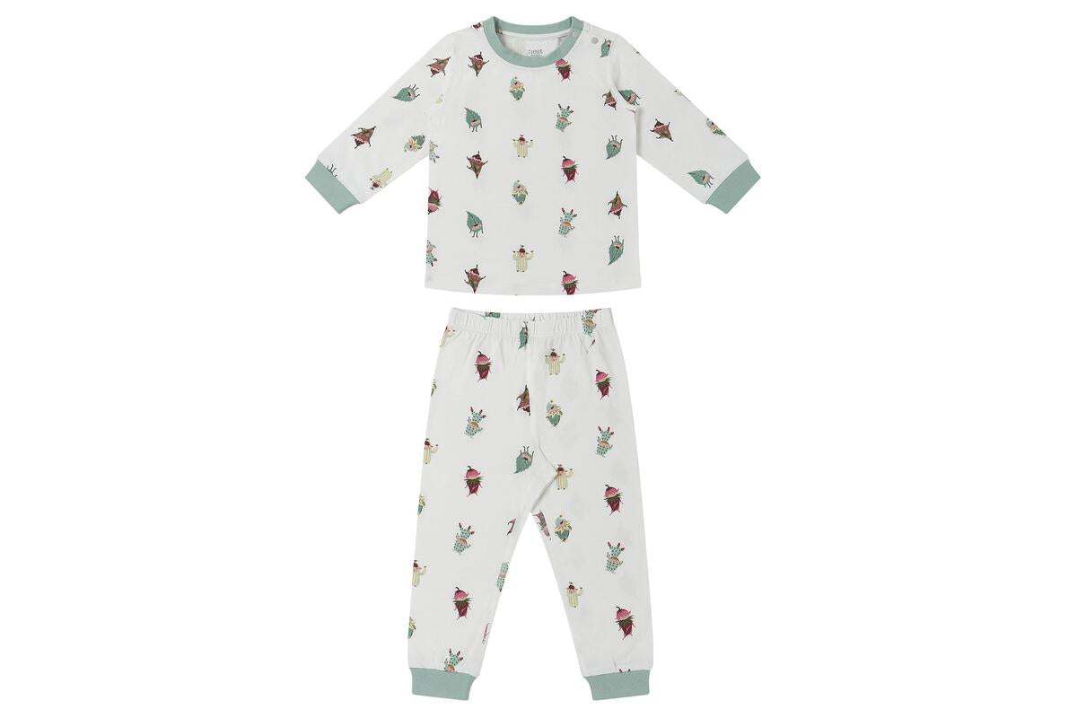 Nest Designs Two-Piece Long Sleeve PJ Set (Avocado Bamboo)