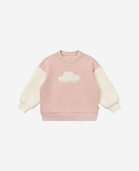 Petite Revery Fleece Drop Shoulder Sweatshirt - Dusty Rose