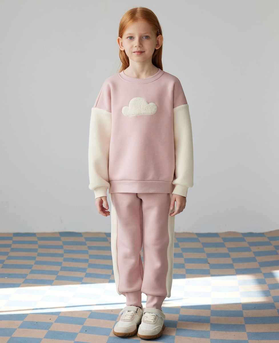 Petite Revery Fleece Drop Shoulder Sweatshirt - Dusty Rose