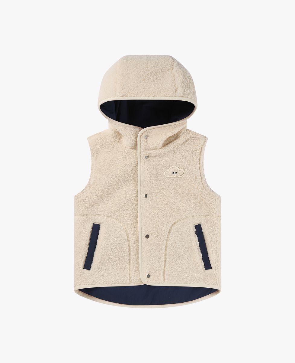 Petite Revery Recycled Nylon + High Pile Fleece Reversible Vest