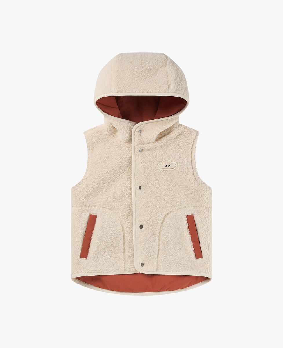 Petite Revery Recycled Nylon + High Pile Fleece Reversible Vest
