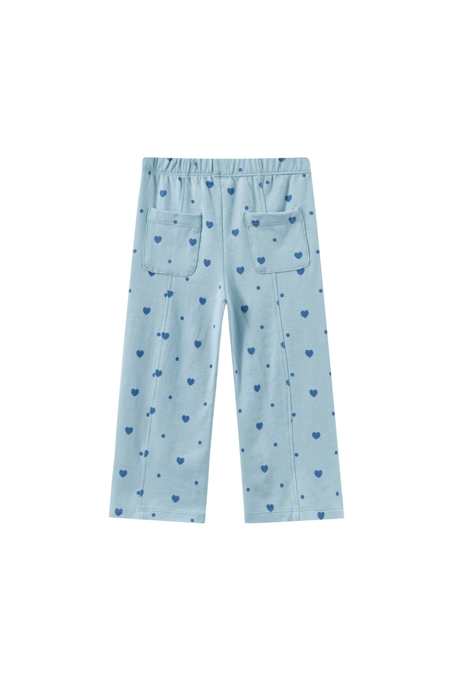 Norsu Organic Girl Flare Everyday Pant-Blue Hearts