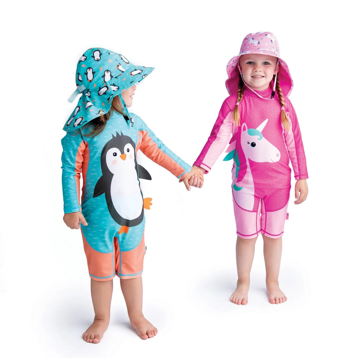 ZOOCCHINI Baby + Toddler UPF50+ Rashguard One Piece Swimsuit - Penguin