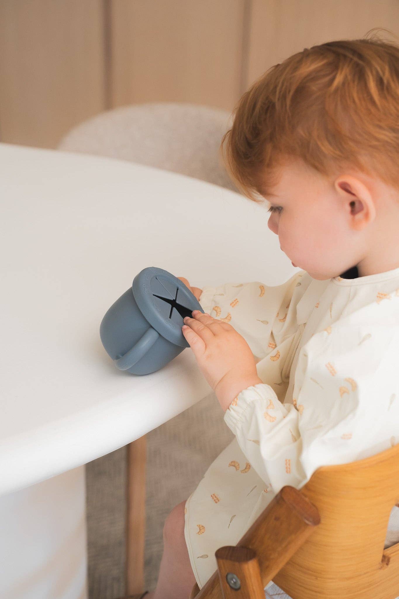 2-in-1 learning cup for snacks and liquids: Mauve