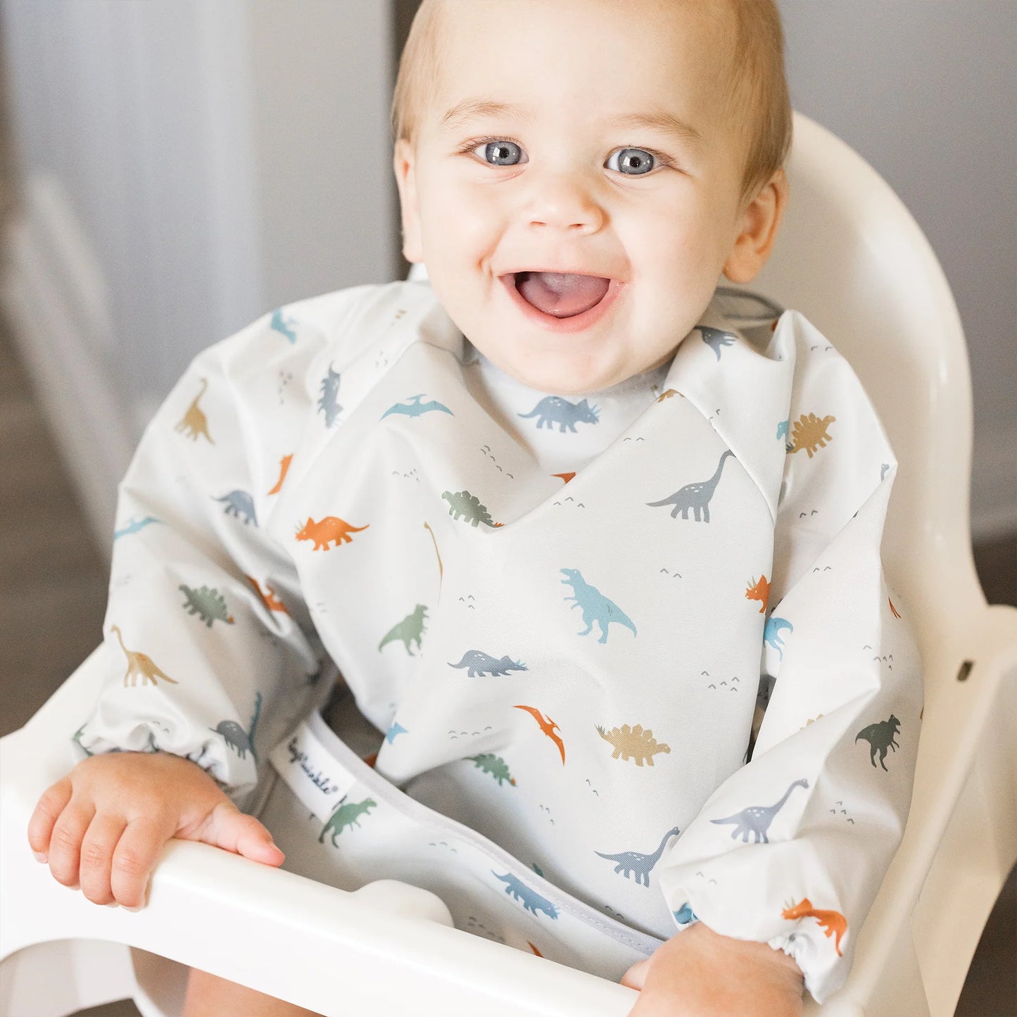 TINY TWINKLE Mess proof Full Sleeve Bib - Dinosaur