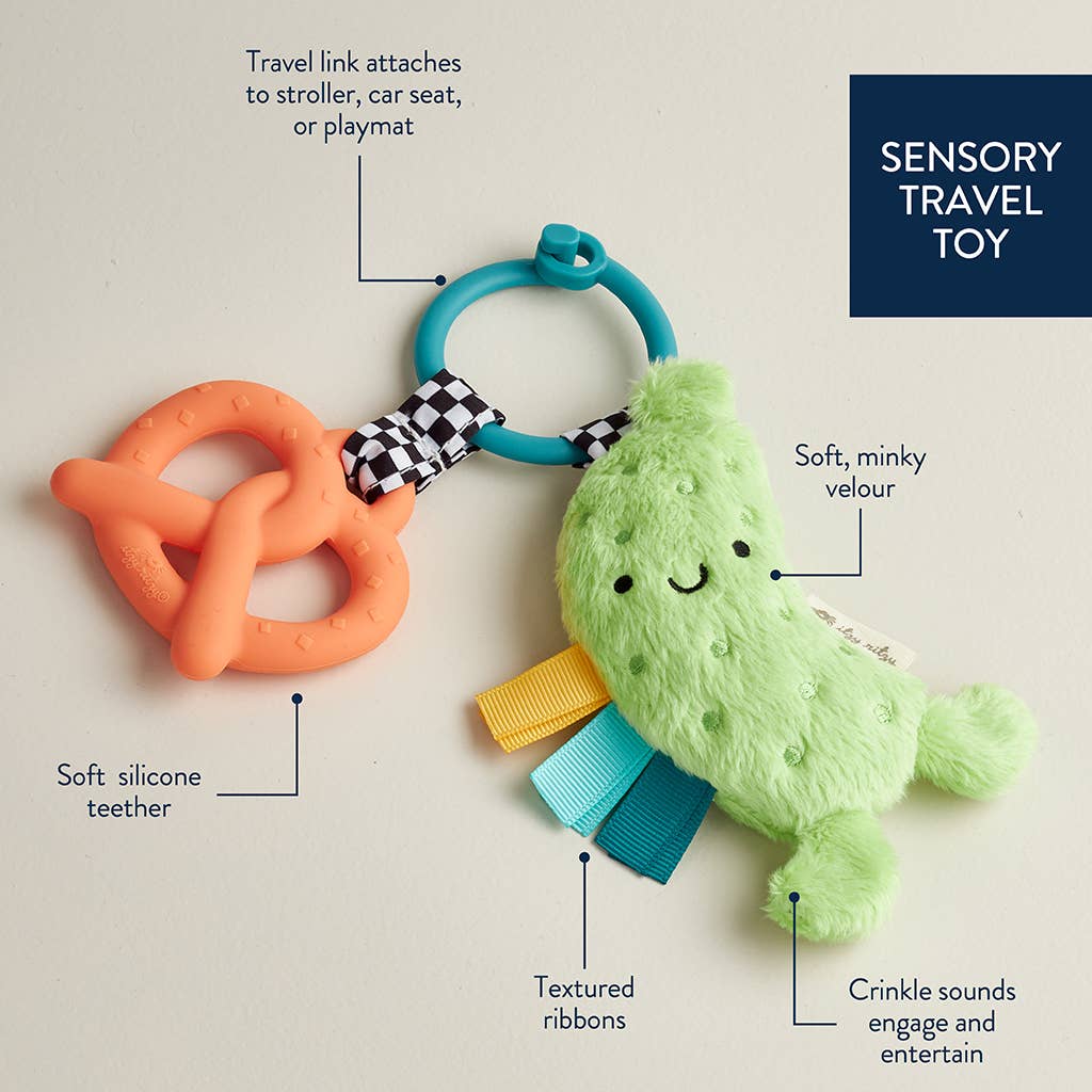 Itzy Pal™ Plush + Teether: Strawberry