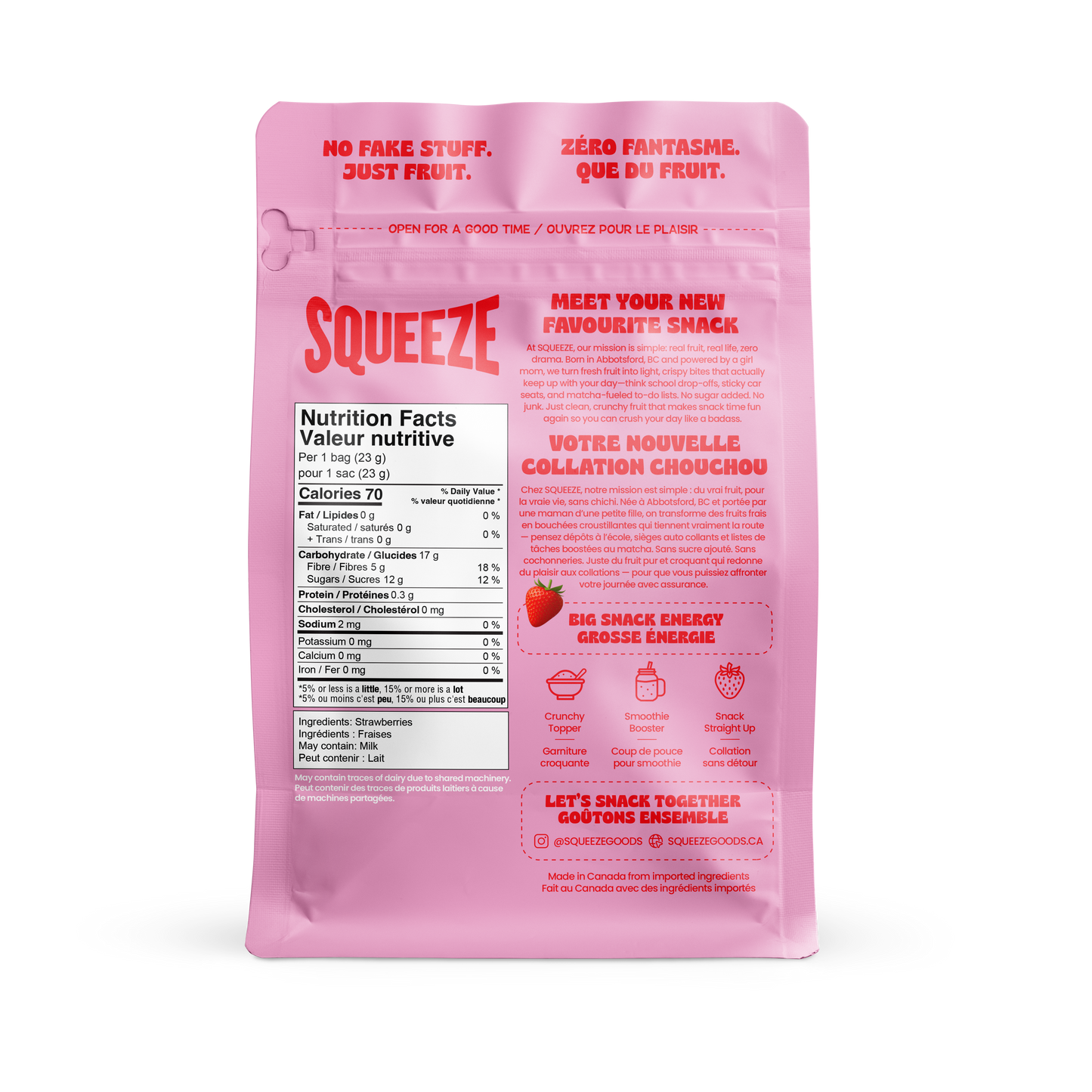 BERRY SWEET - FREEZE-DRIED STRAWBERRY SLICES (23g)