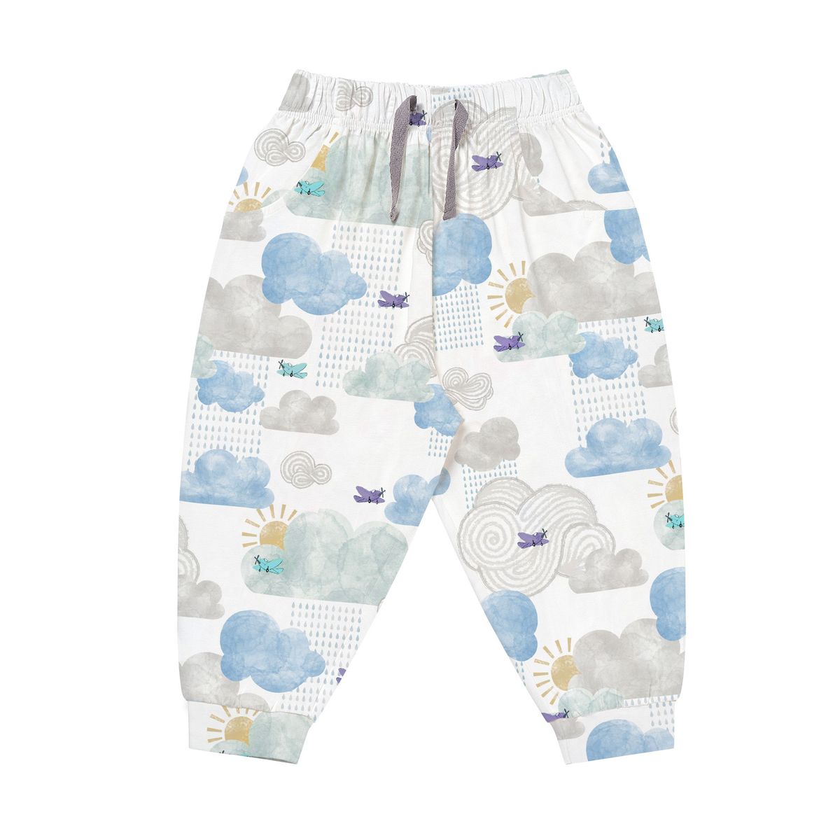 Nest Designs Harem Pants (Avocado Bamboo) - Fluffy Puffs