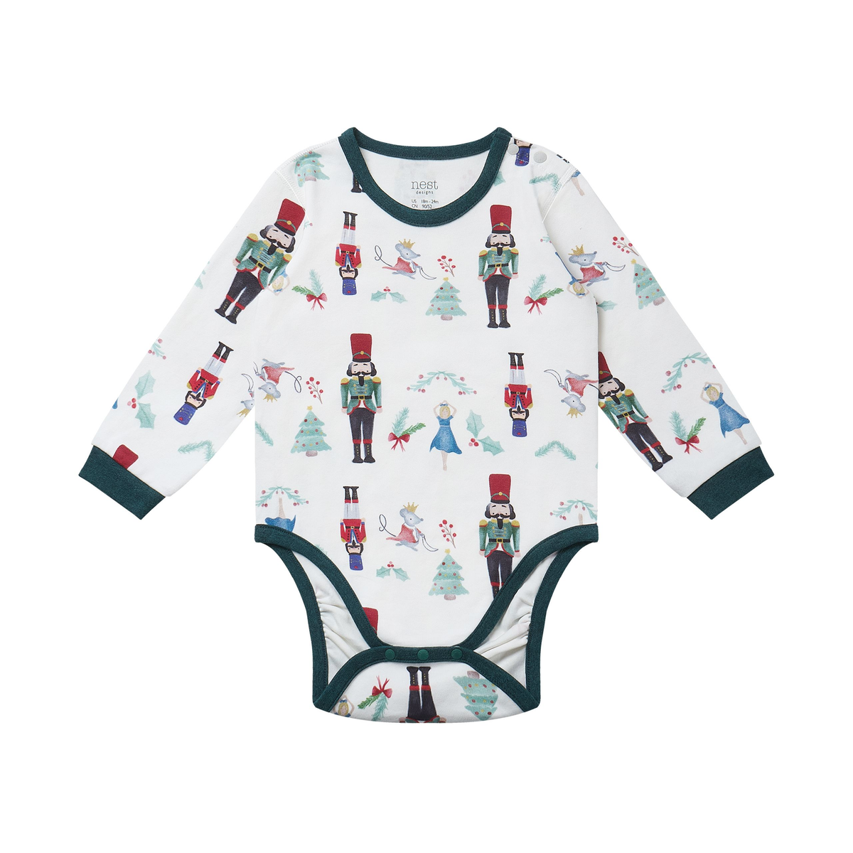 Nest Designs Long Sleeve Onesie - Nutcracker