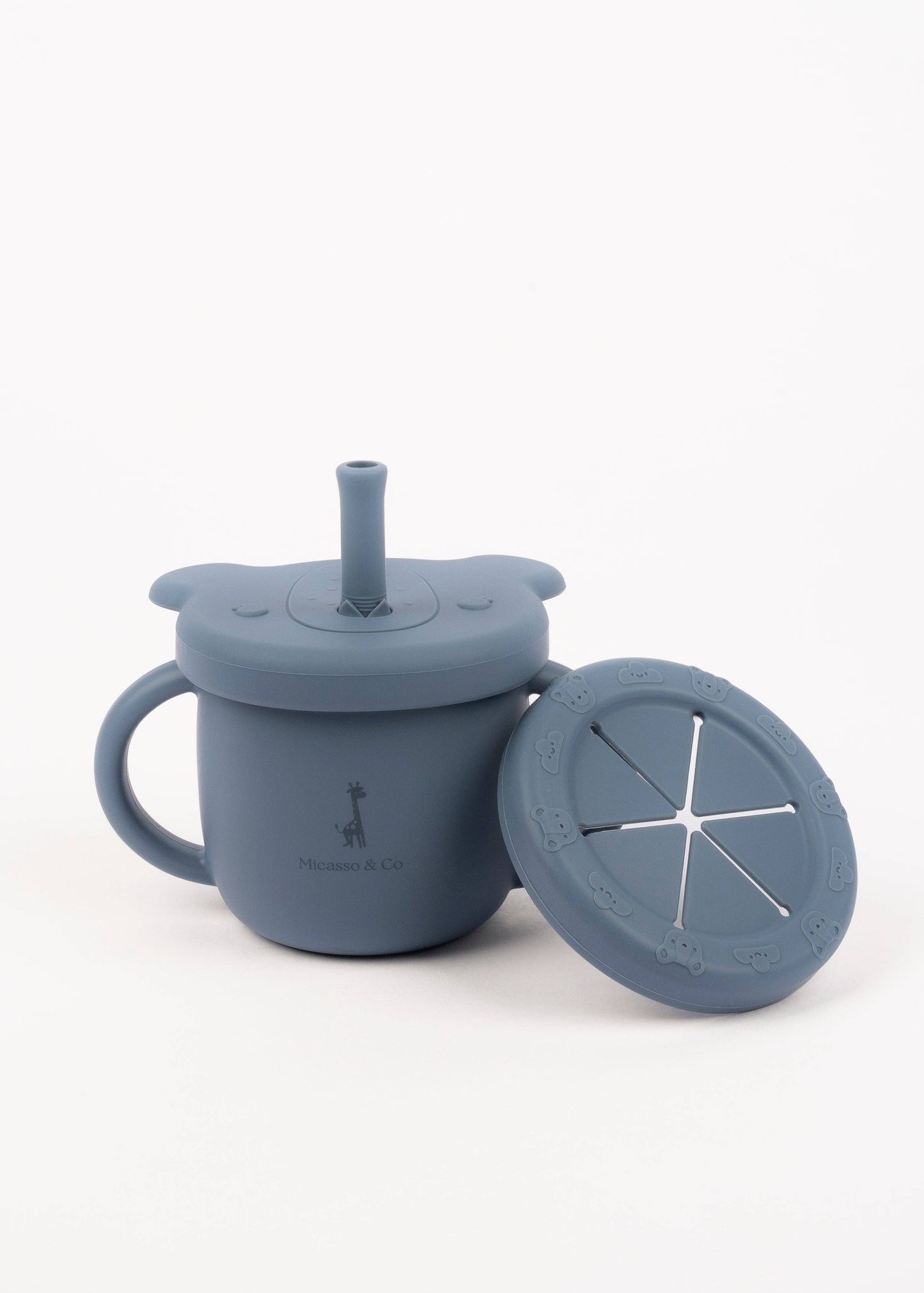 2-in-1 learning cup for snacks and liquids: Mauve
