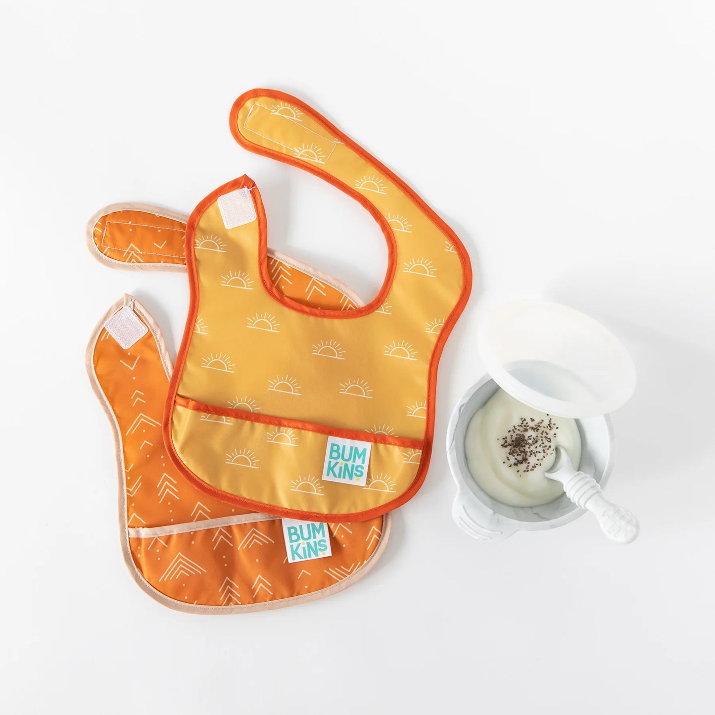 BUMKINS Starter Bib 2PK - Sunshine/Grounded