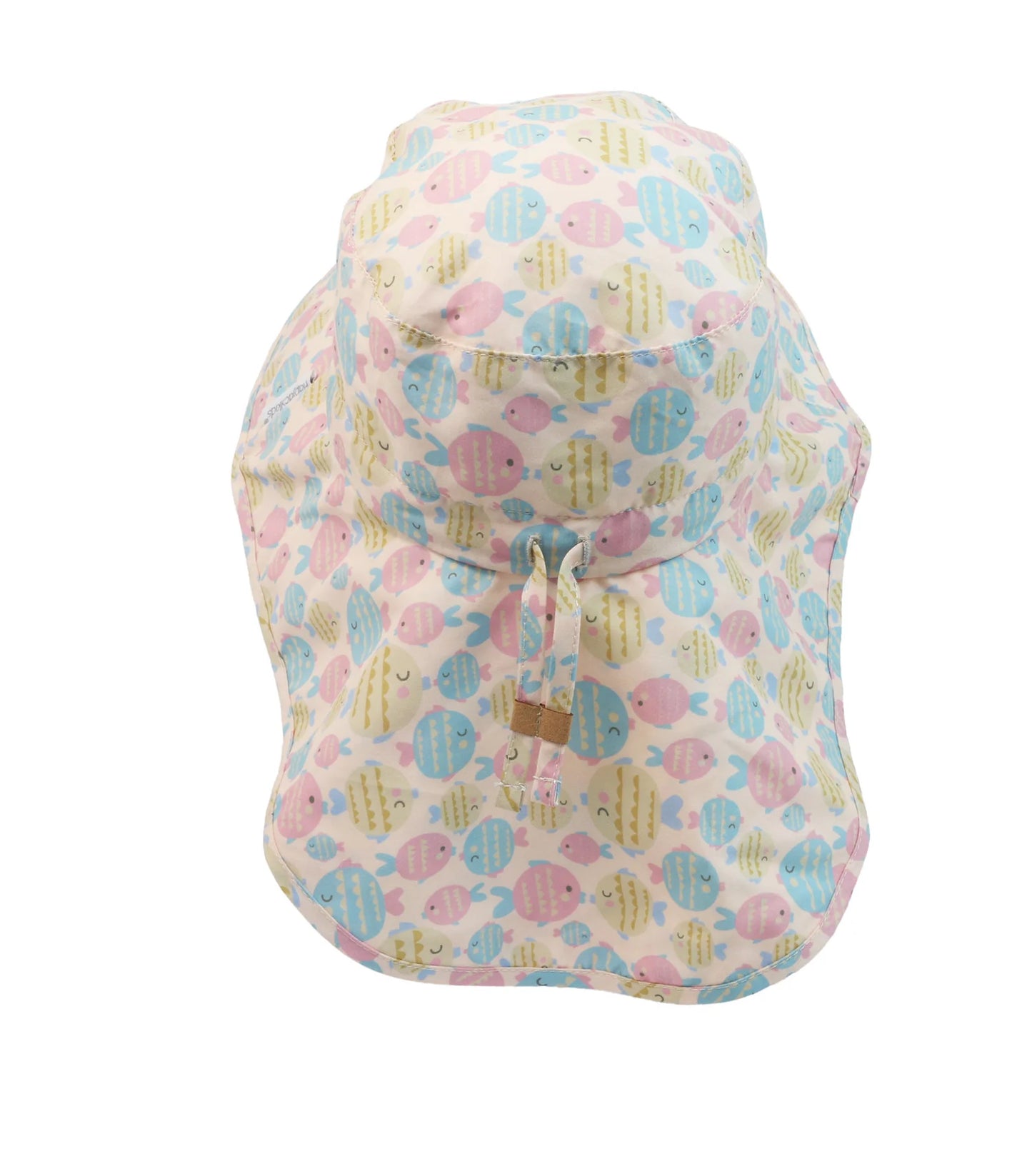FLAPJACKKIDS Sun Hat with Neck Cape - Kissing Fish