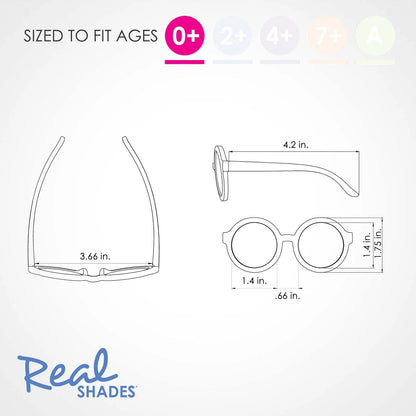 Real Shades Vibe Unbreakable UV Fashion Sunglasses, Ink Navy - sun glasses - product photo