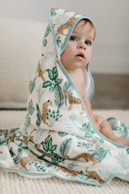 Loulou Lollipop Hooded Towel Set in Tropical Jungle - product photo