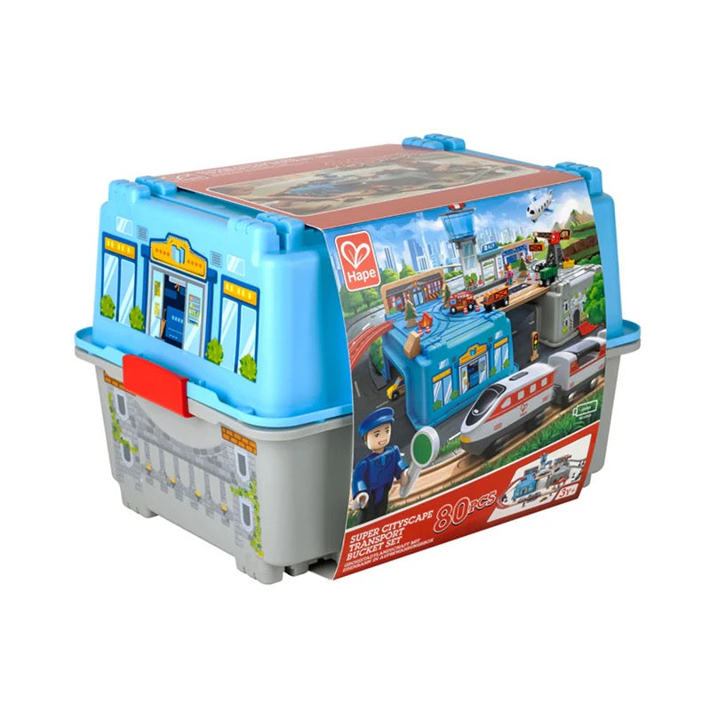 SUPER CITYSCAPE BUCKET TRAIN SET – HAPE